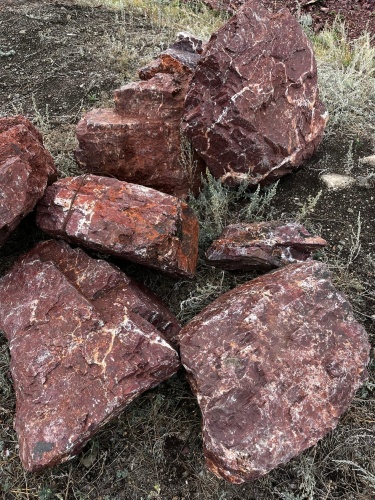 Ландшафтные глыбы красно-фиолетовые 200-1000 килограмм купить в Кашире