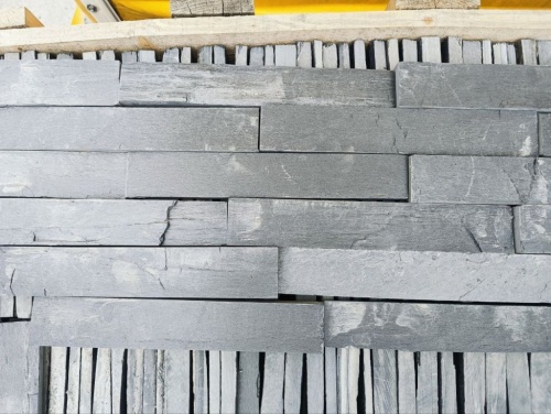 Плитка чёрная из натурального камня фасадная 30 см * 5 см, толщина 7 мм -30 мм купить в Кашире