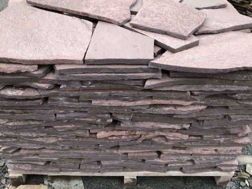 Плитняк лемезит бордовый для облицовки цоколя 20-25 мм  купить в Кашире