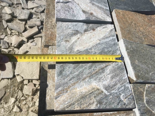 Плитка пилёная златолит Уральский для цоколя, отмостки купить в Кашире